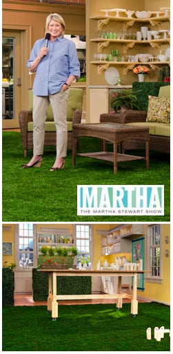 ForeverLawn transforms The Martha Stewart Show studio into lush backyard